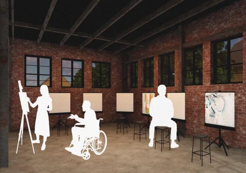 4/6 Zwycięska wizualizacja koncepcji rewitalizacji kotłowni na terenie szpitala przy ul. Walczaka