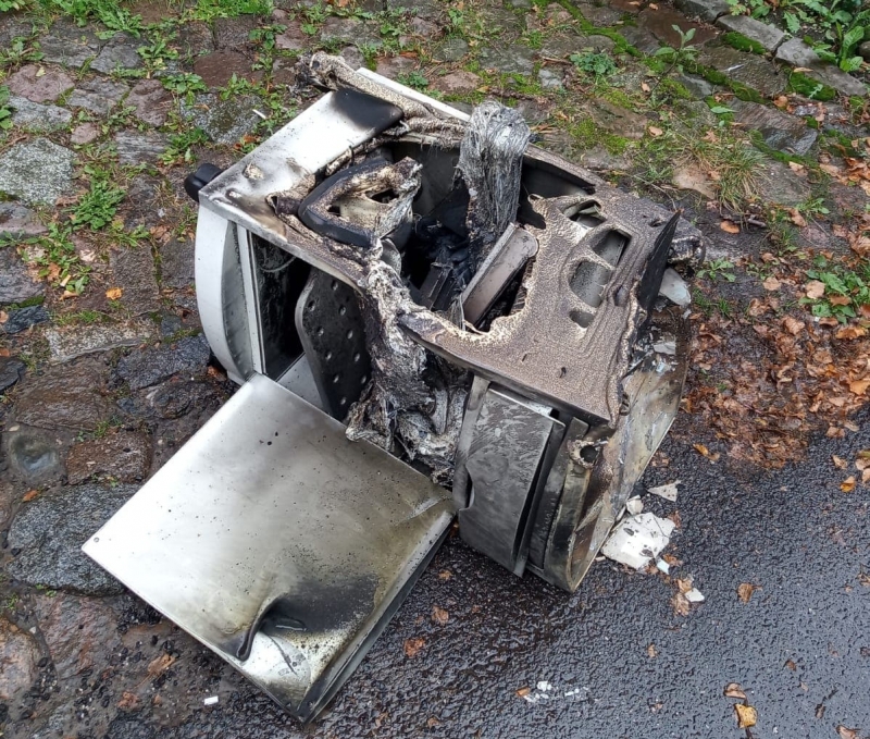 6/7 Pożar w budynku szpitala na Walczaka