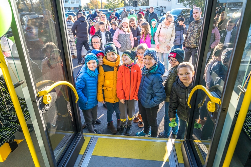 7/10 Pierwsi pasażerowie w elektrycznych autobusach w Gorzowie