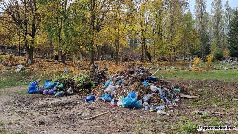 3/21 Hałdy śmieci zalegają na cmentarzu Świętokrzyskim