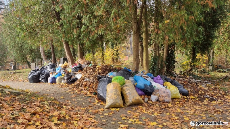 16/21 Hałdy śmieci zalegają na cmentarzu Świętokrzyskim