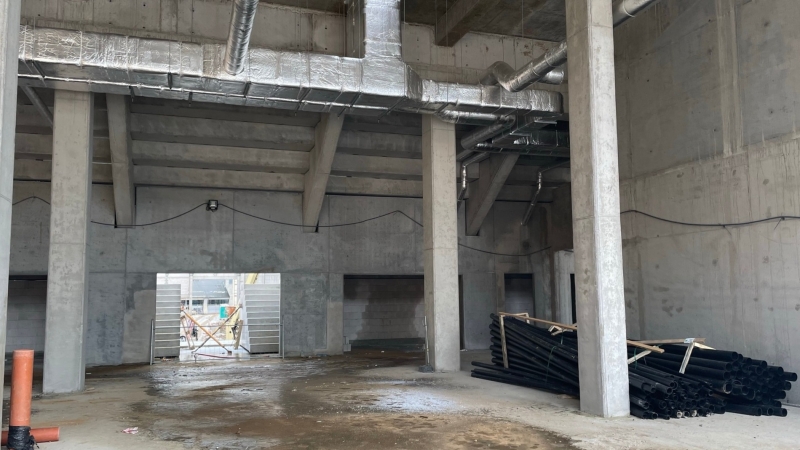 12/14 Postęp prac przy budowie hali widowiskowo-sportowej w Gorzowie - grudzień 2022