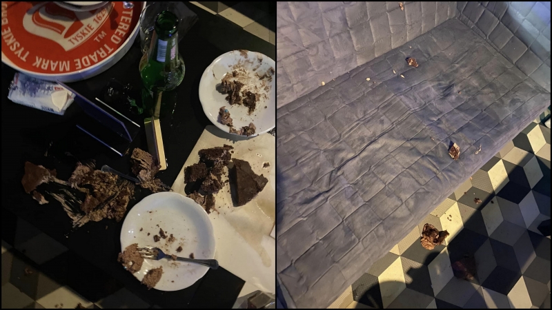 4/4 Bałagan zostawiony przez klientów w Bowling City