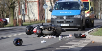 Zderzenie skutera z audi przy ul. Kostrzyńskiej w Gorzowie
