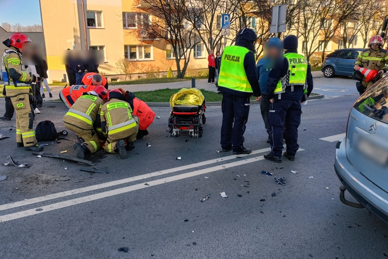 1/5 Zderzenie motocyklisty z citroenem na os. Staszica w Gorzowie