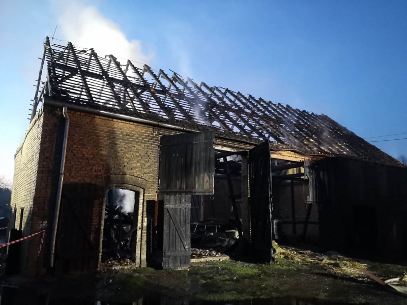 8/12 Pożar stodoły w Lubnie