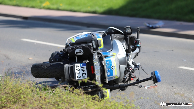 2/9 Wymusił pierwszeństwo i uderzył w policyjny motocykl