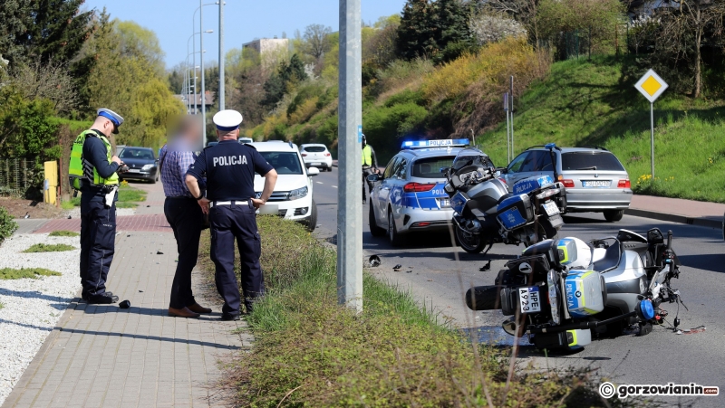 3/9 Wymusił pierwszeństwo i uderzył w policyjny motocykl