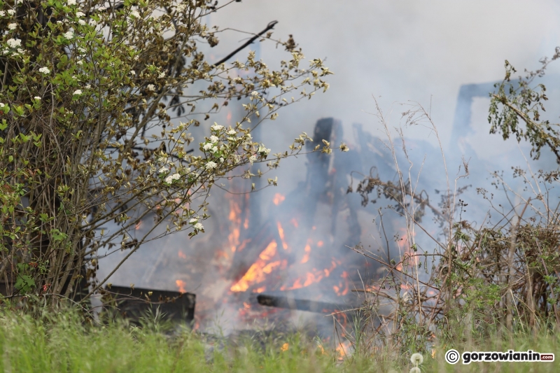 4/13 Pożar przy ul. Walczaka. Cała altanka objęta ogniem