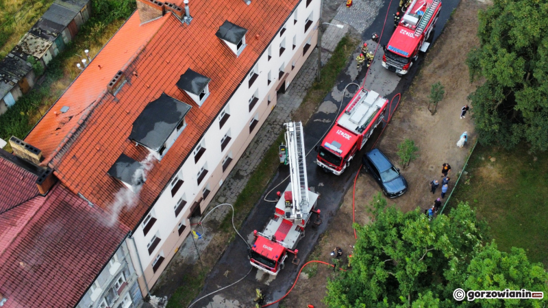 8/8 Pożar poddasza kamienicy przy ul. Wąskiej w Gorzowie