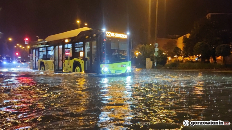 6/7 Ulewa w Gorzowie. Zalane zostały ulice