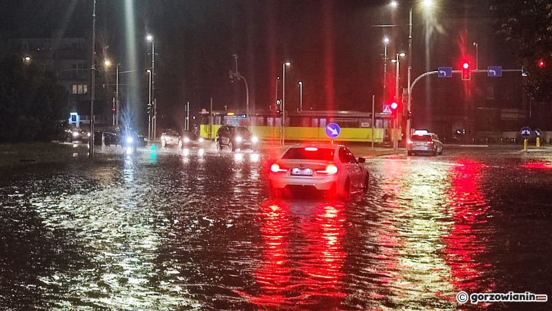 7/7 Ulewa w Gorzowie. Zalane zostały ulice