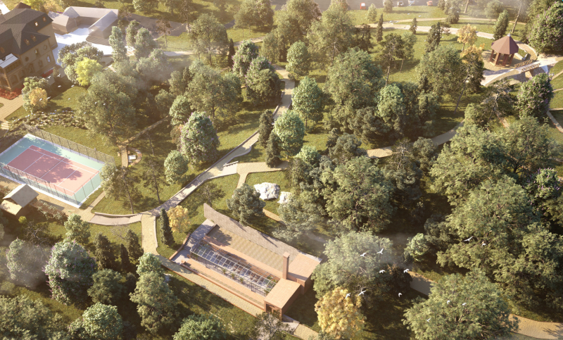 3/11 Wizualizacja rewaloryzacji zabytkowego ogrodu przy muzeum  w Gorzowie