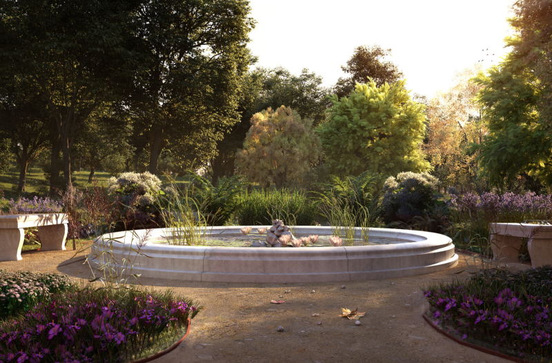 5/11 Wizualizacja rewaloryzacji zabytkowego ogrodu przy muzeum  w Gorzowie