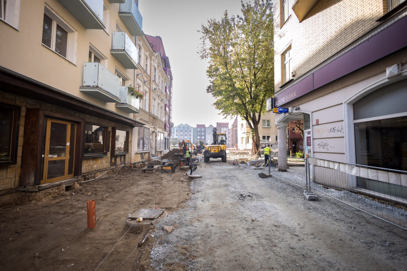 10/16 Wznowiono prace przy ul. Hawelańskiej i Wełniany Rynek w Gorzowie
