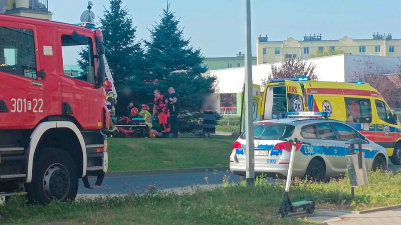 4/5 Akcja służb w Gorzowie. Mężczyzna naprawiał lampę i spadł z wysokości