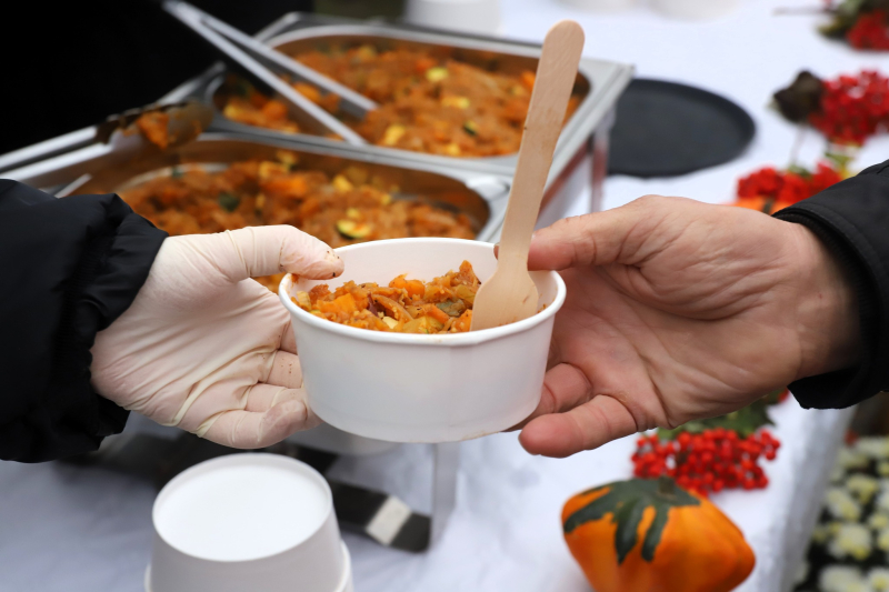 10/16 Pyszności na gorzowskim ryneczku. Zupa i bigos z dyni