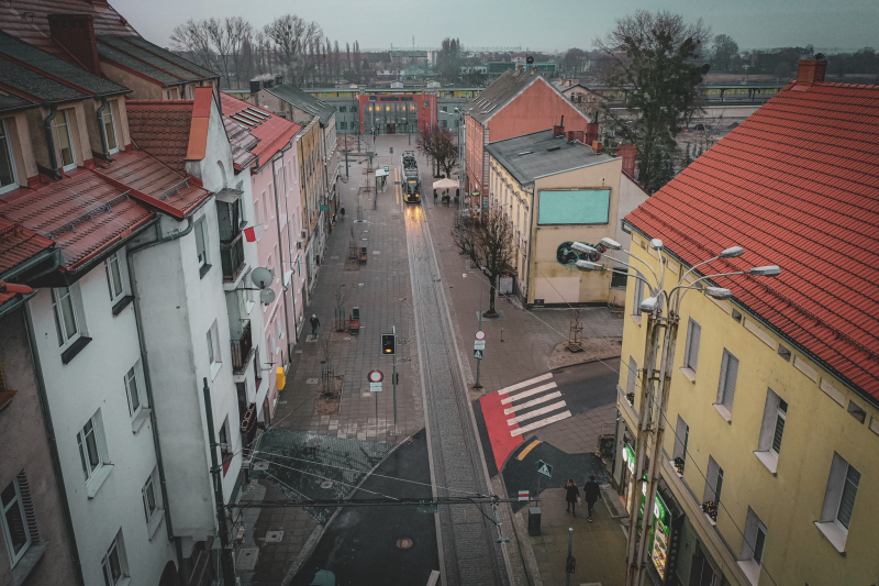 3/9 Tramwaj linii nr 4 wjechał w ul. Dworcową w Gorzowie