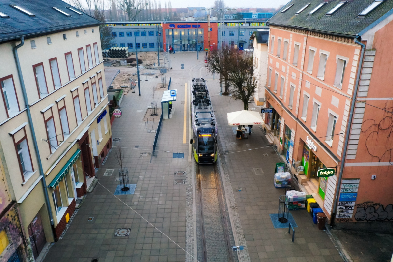 5/9 Tramwaj linii nr 4 wjechał w ul. Dworcową w Gorzowie