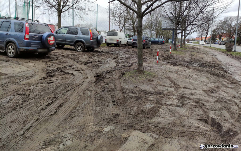 3/11 Zniszczony teren zielony przy ul. Wyszyńskiego w Gorzowie