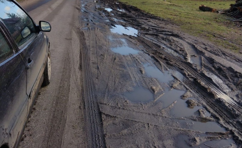 8/11 Droga powiatowa w Ściechowie jest w katastrofalnym stanie