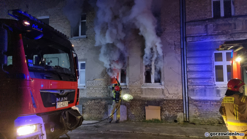 3/14 Pożar pustostanu na Zawarciu w Gorzowie
