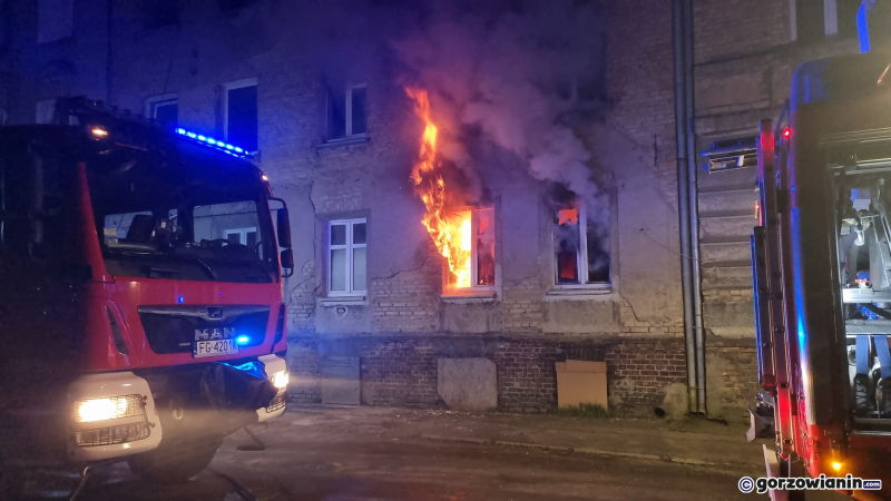 5/14 Pożar pustostanu na Zawarciu w Gorzowie