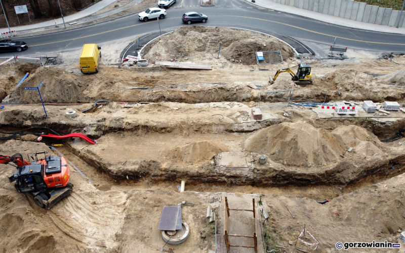 5/6 Trwa budowa ronda przy Słowiance w Gorzowie