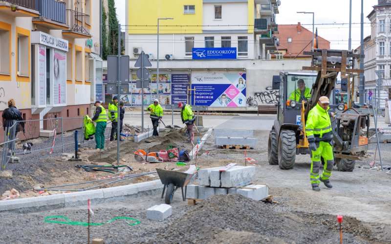 2/7 Postęp prac przy ul. Hawelańskiej i Wełniany Rynek