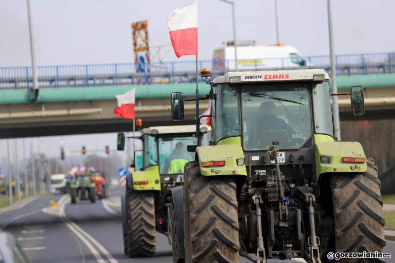 6/20 Protest rolników w Gorzowie. Zablokowany węzeł S3 Gorzów Południe