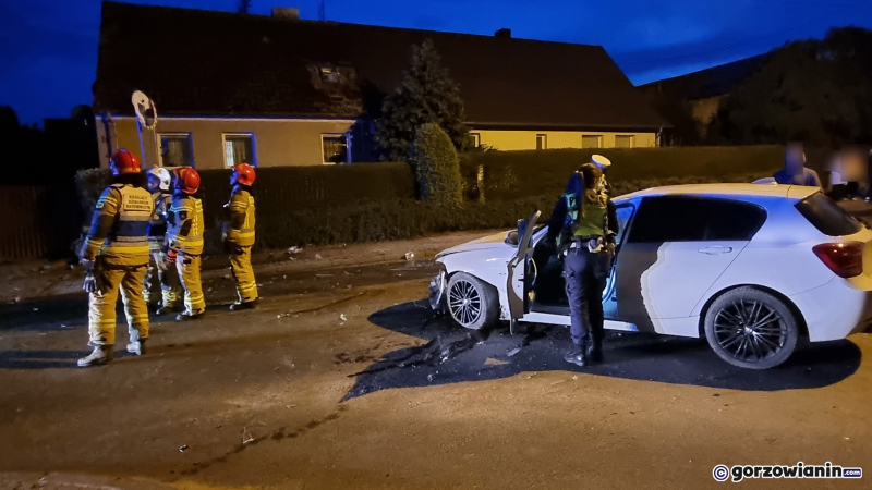 5/7 Kierujący roztrzaskał BMW o betonowy murek