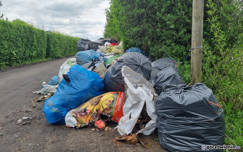 3/10 Góra śmieci urosła przy ogródkach działkowych na Zawarciu