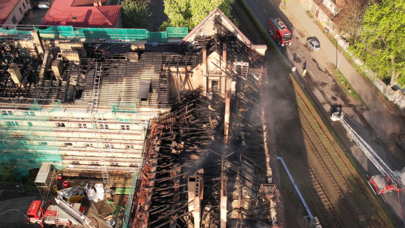 9/20 Spalony budynek AJP w Gorzowie