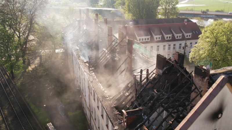 13/20 Spalony budynek AJP w Gorzowie