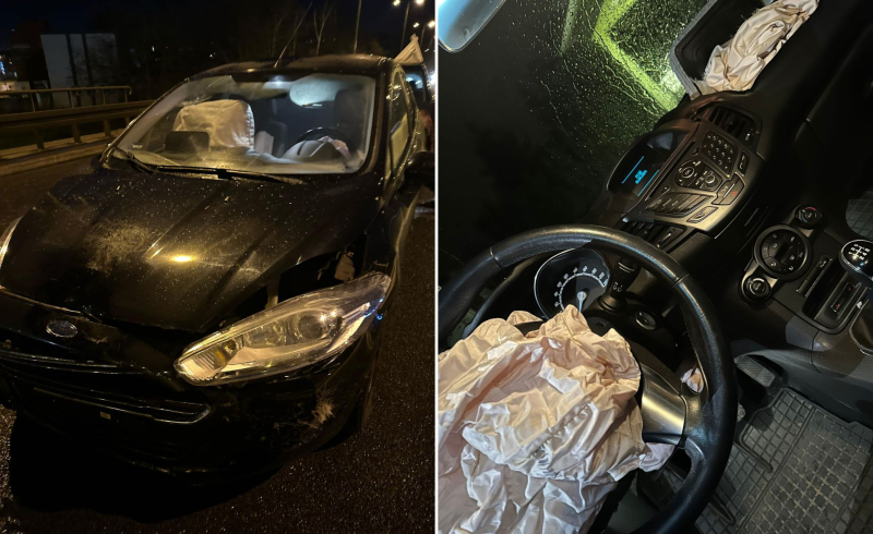 9/9 Ford zderzył się z sarną na Trasie Nadwarciańskiej