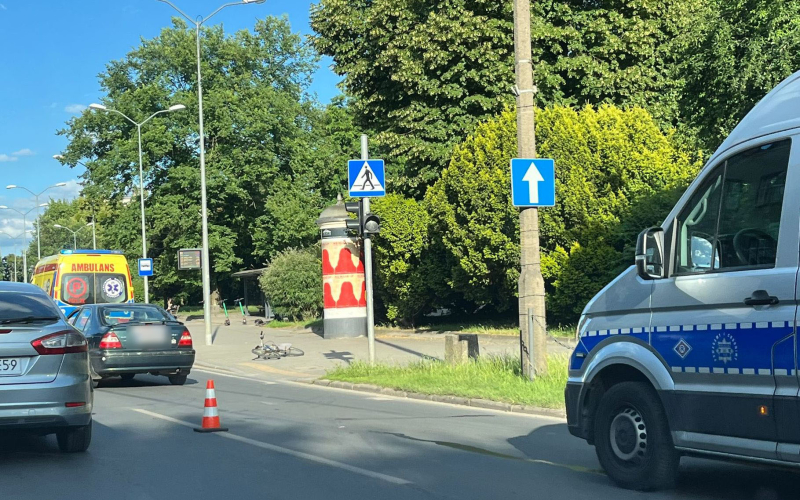 4/5 Kierujący hondą potrącił 8-latka na rowerze przy ul. Jagiełły