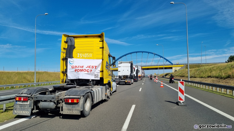 9/9 Protest przewoźników na węźle S3 w Pyrzycach