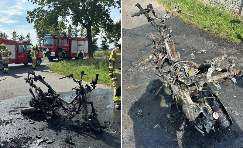 3/5 Pożar skutera w Borku