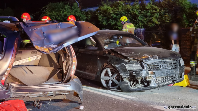 4/5 Zderzenie audi i citroena w Kłodawie
