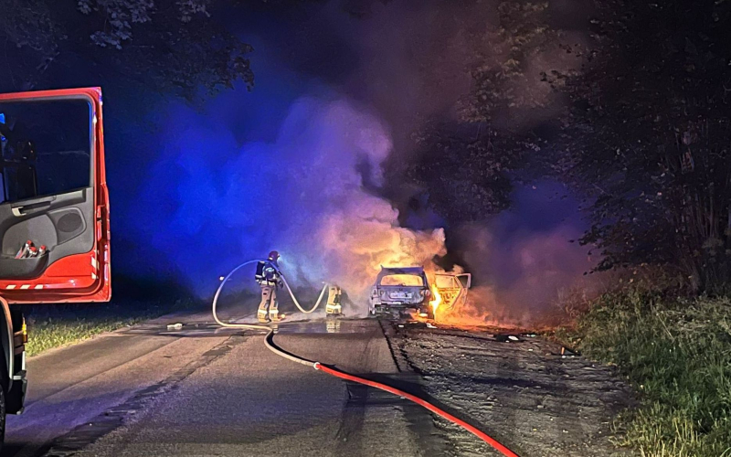 5/5 Pożar BMW przy ul. Kostrzyńskiej w Gorzowie