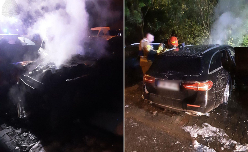 5/8 Pożar samochodów przy ul. Dowbora-Muśnickiego