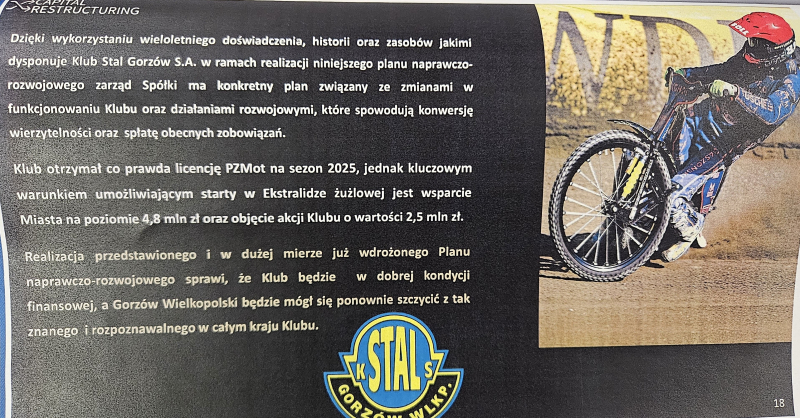 13/14 Plan naprawczy Stali Gorzów