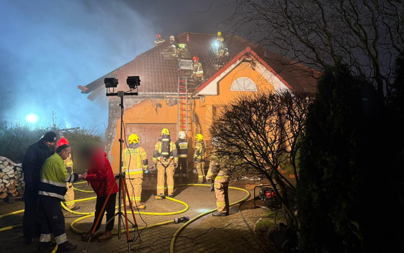 4/7 Pożar domu w Janczewie