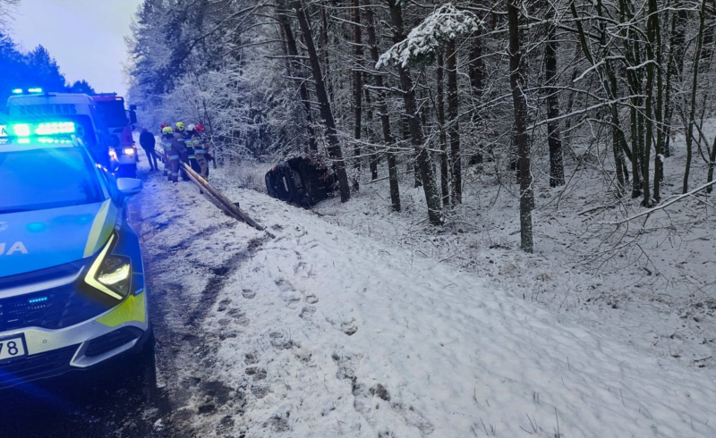 2/14 Dachowanie opla na DK22 koło Gorzowa