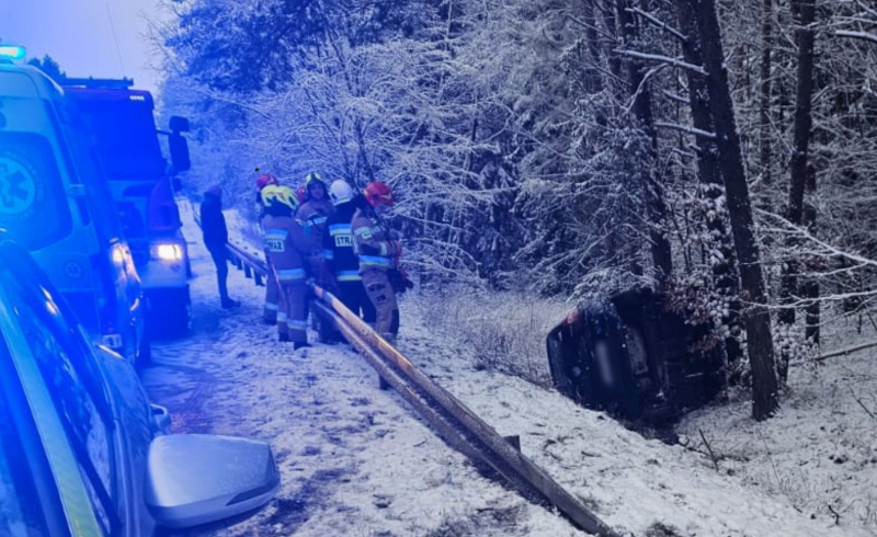 7/14 Dachowanie volkswagena na DK22 koło Gorzowa