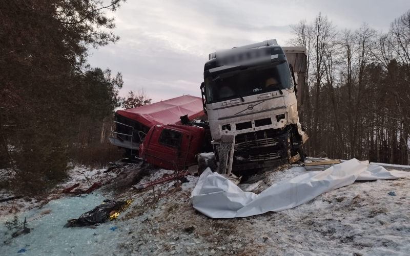 6/6 Zderzenie trzech ciężarówek i osobówki na DW119. Nie żyją dwie osoby