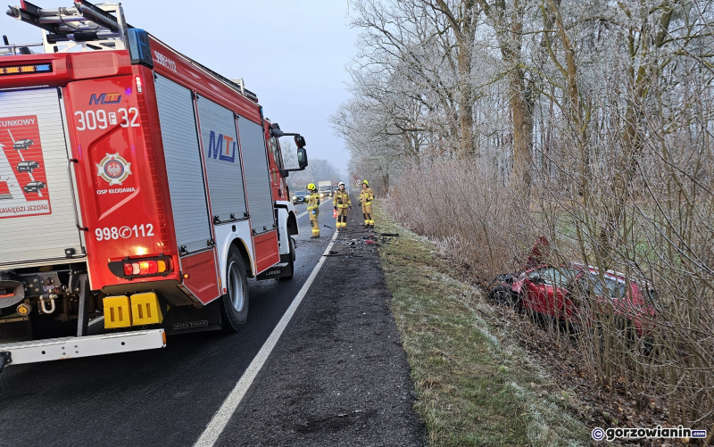 3/6 Czołówka forda i peugeota w Kłodawie