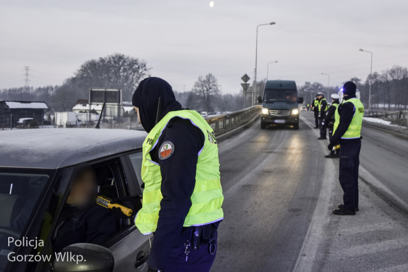 10/10 Poranne kontrole trzeźwości przy ul Kostrzyńskiej w Gorzowie