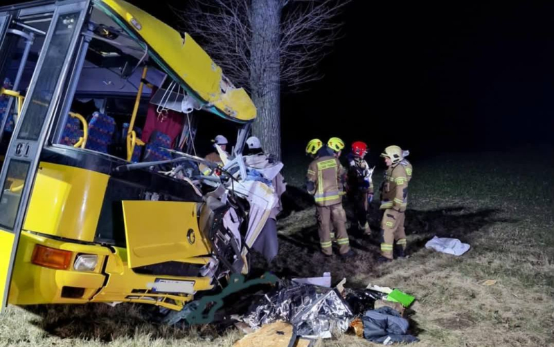 7/10 Zderzenie autobusu i busa na DK24. Nie żyje jedna osoba