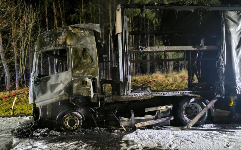 6/6 Pożar ciężarówki na starej trójce